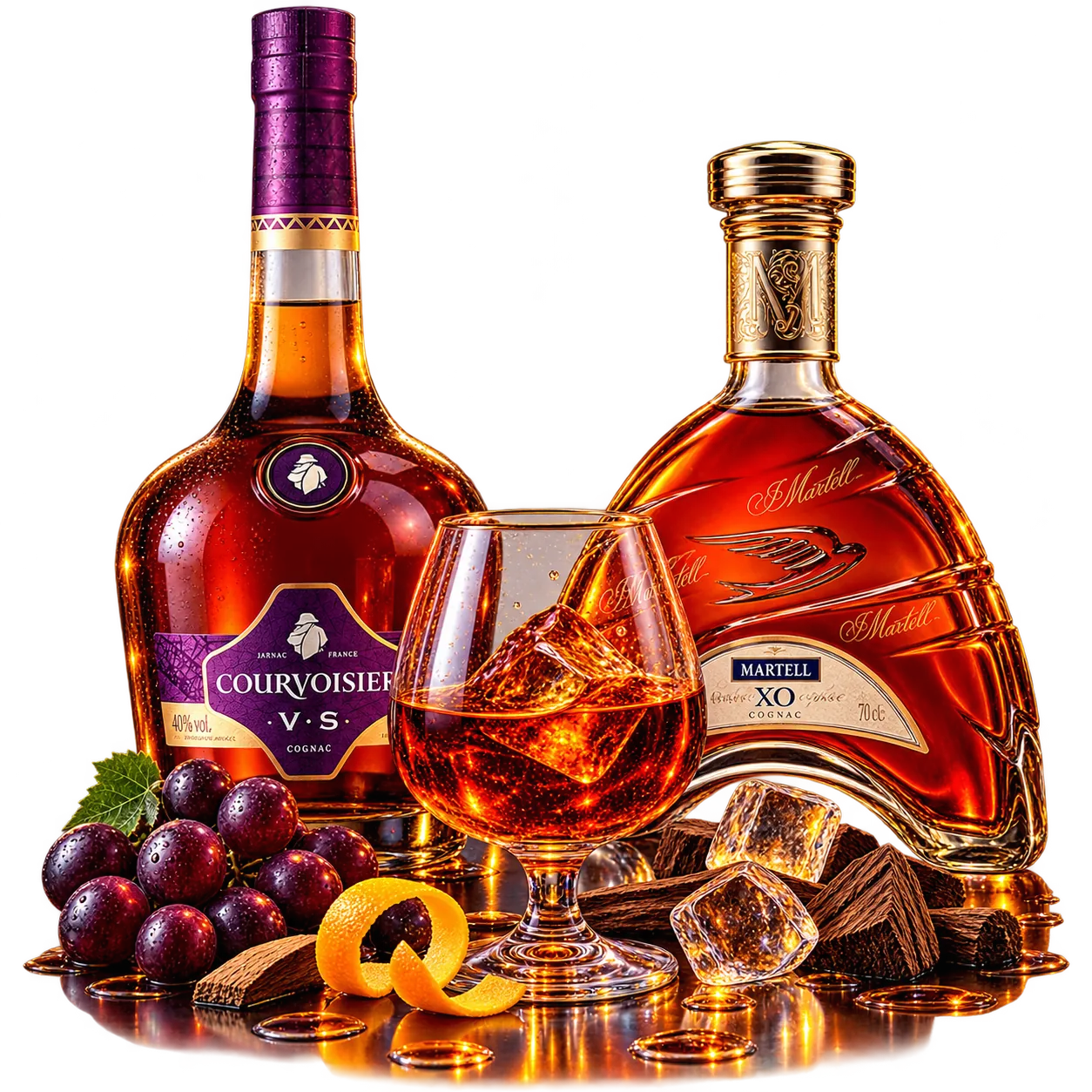 Courvoisier i Martell premium konjak u EL CAZADOR lounge baru