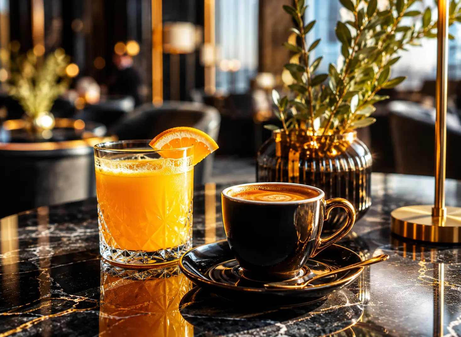Kafa i svježi sok
